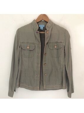 Sigrid Olsen So Blue Khaki Jacket